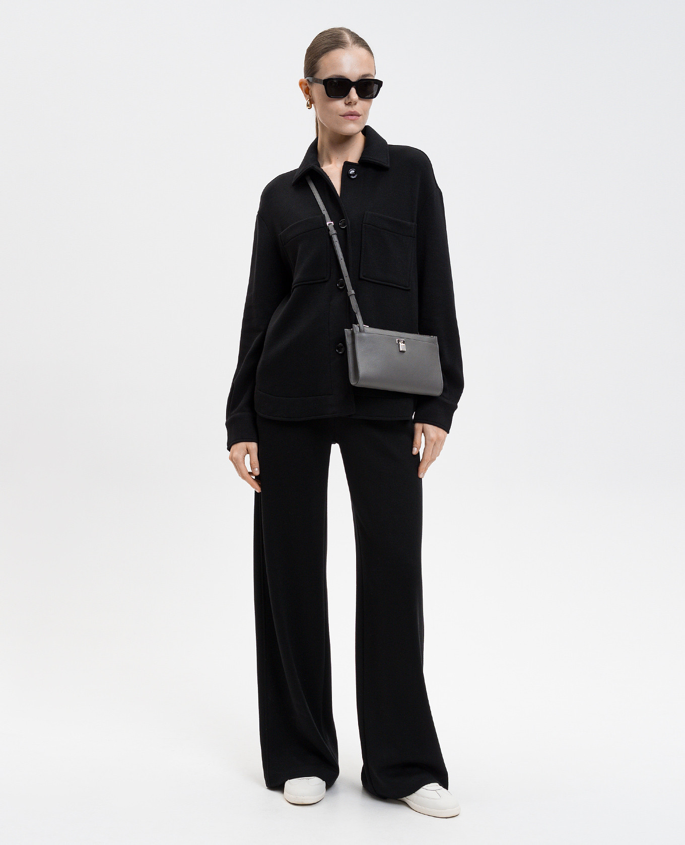 

Black pants with monogram logo Dondup