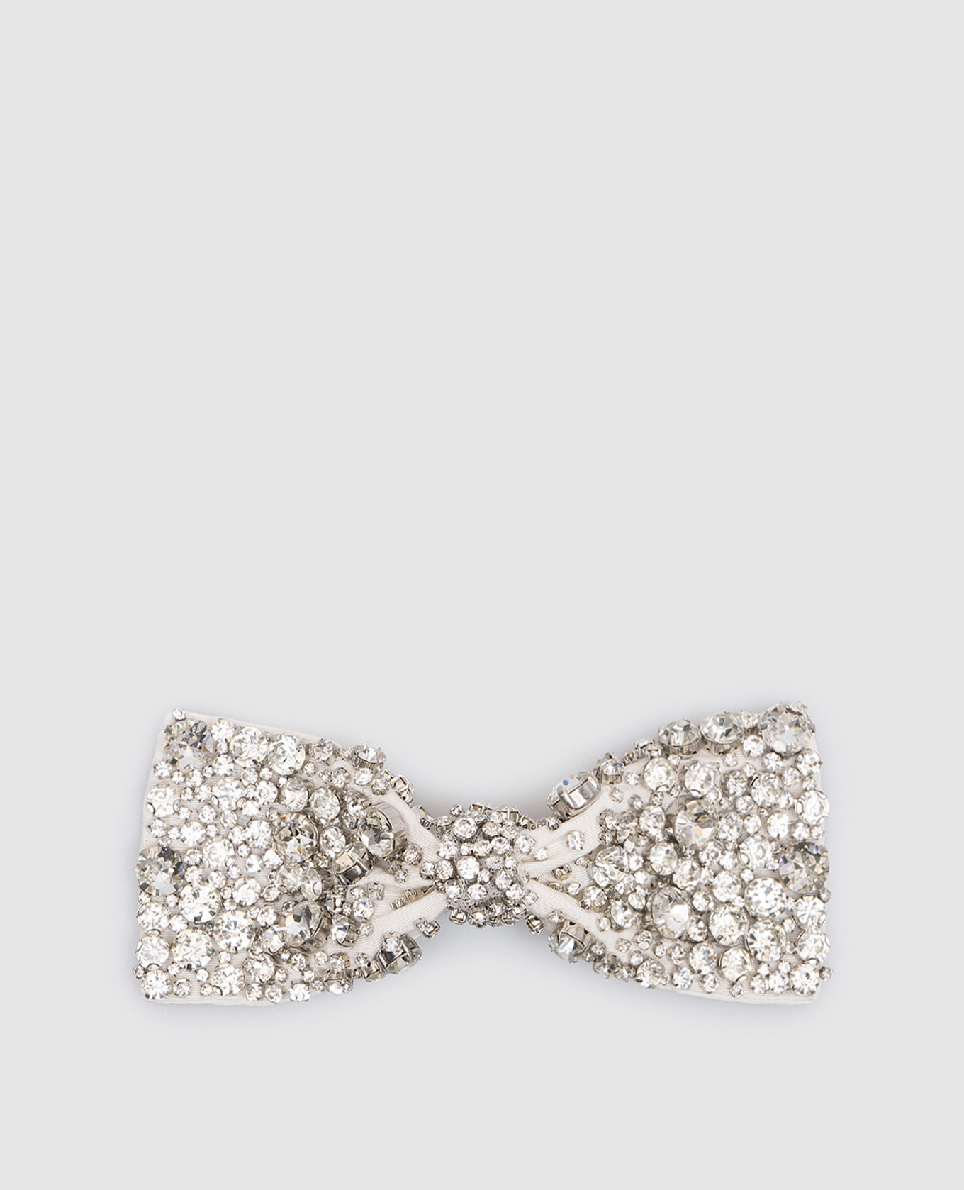 

Hannah white crystal bow hair clip LELET NY