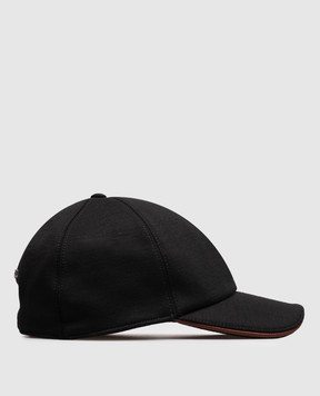 Stefano Ricci Black wool cap with logo MCV53TX20EW0001D