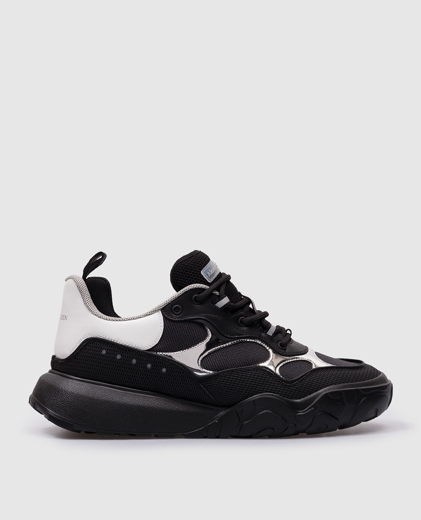 Nce logo combo sneakers in black alexander mcqueen