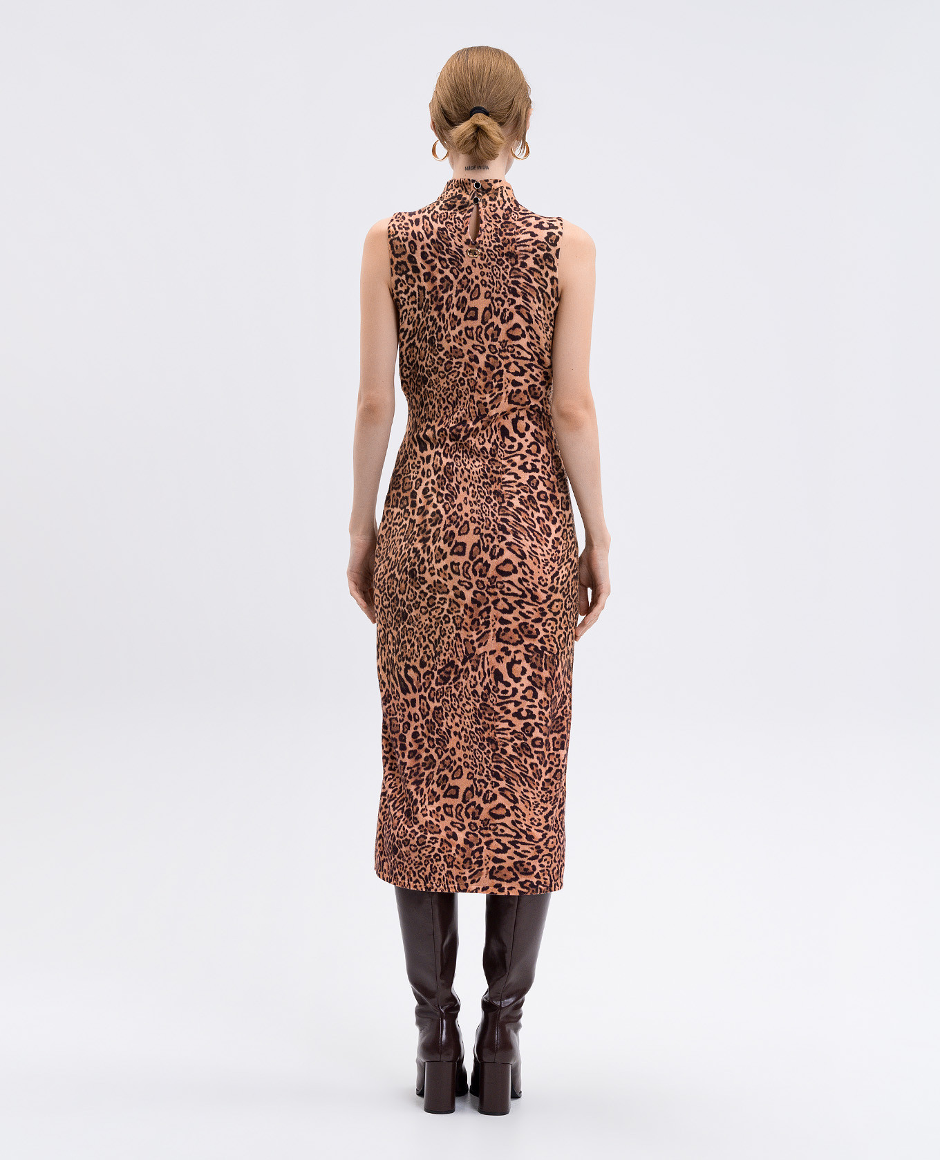 

Brown midi dress in animal print Twinset