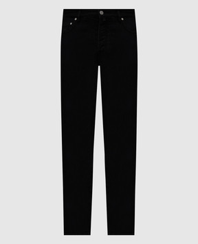 MooRER Black PAVEL jeans with logo patch PAVELDC117