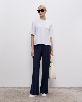 Twinset White T-shirt with embroidery 251TP2730