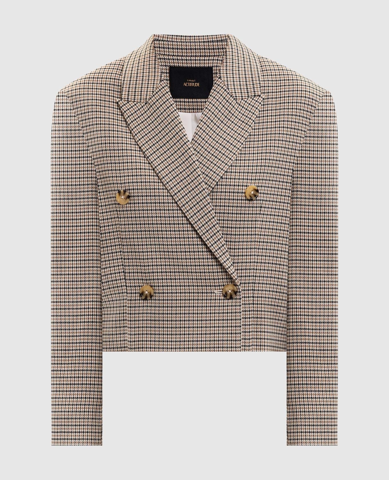 

Beige double-breasted jacket with a pattern Twinset