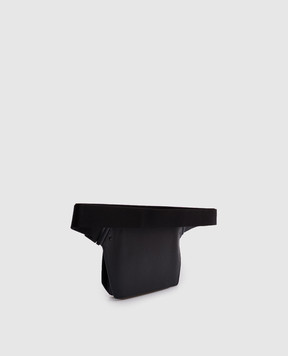 Cashmere&Whiskey Blue leather belt bag with embossed logo BUMBAG