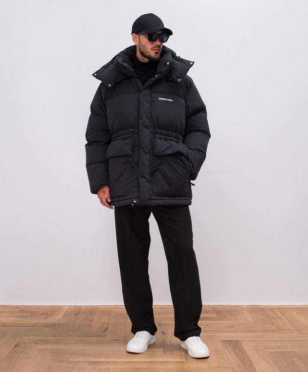 Axel Arigato - Black down jacket with logo print A0528001 - shop