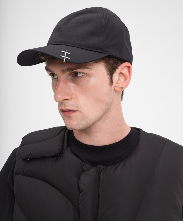 Heliot Emil - Black cap with metal logo 1696 - shop with Estonia