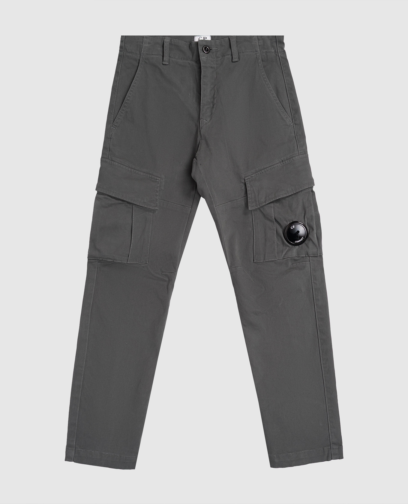 

Kids' gray cargo pants with logo C.P. Company, Grey