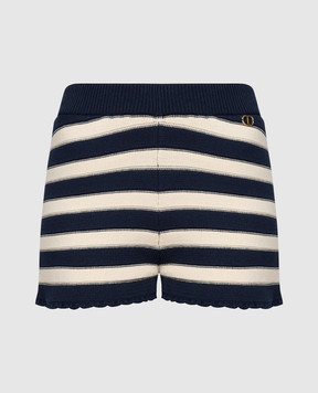 Twinset Shorts in a stripe pattern with a logo 241TP3411