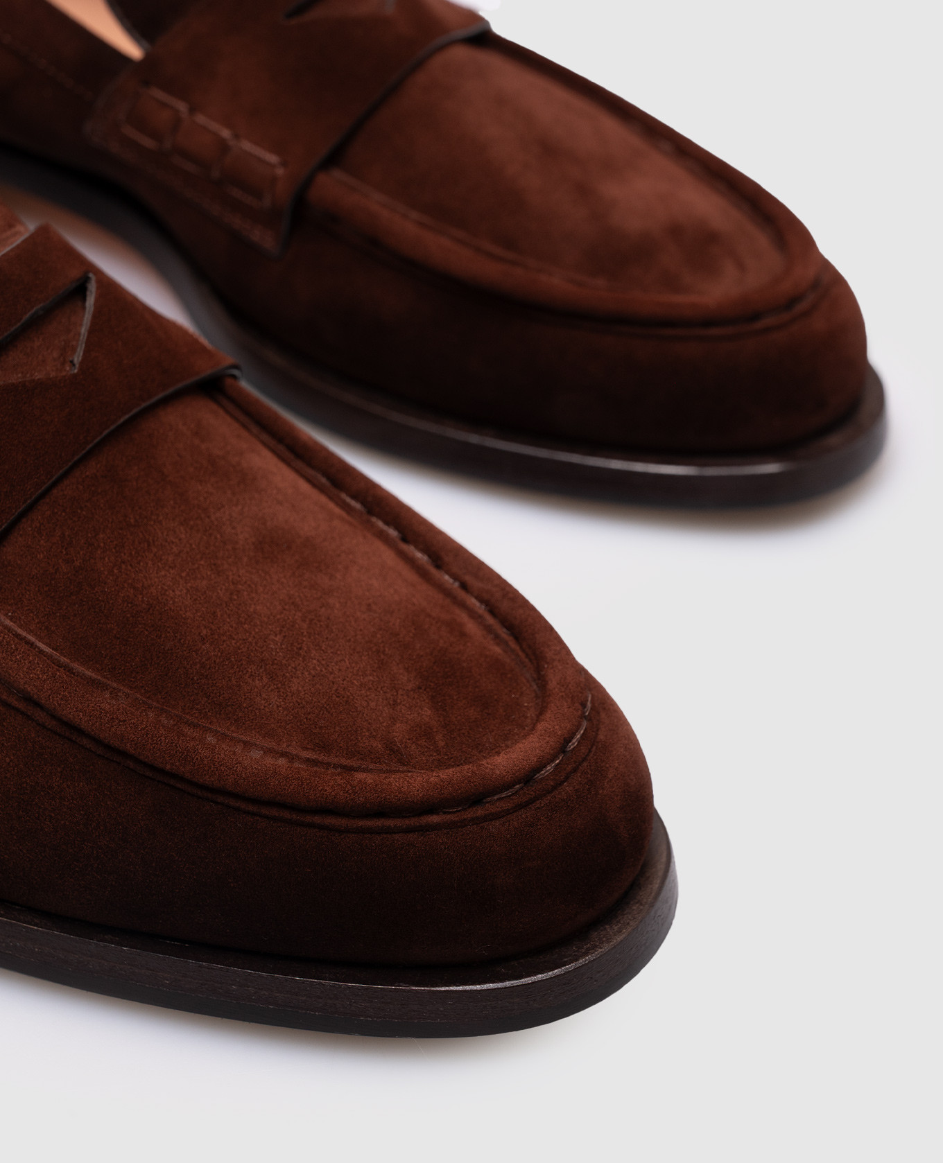 

Brown suede loafers Santoni