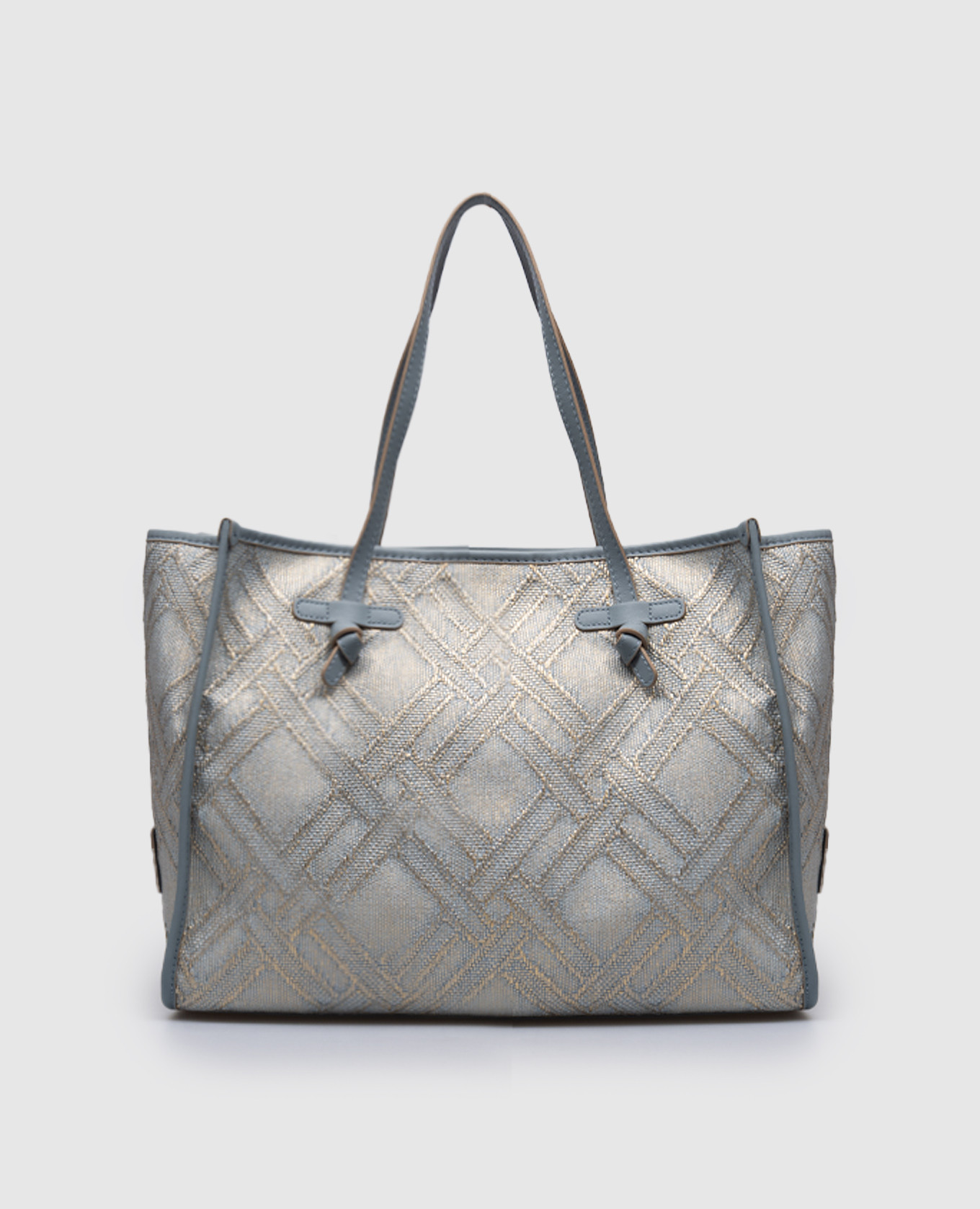 

Beige Marcella woven logo tote bag Gianni Chiarini, Light blue