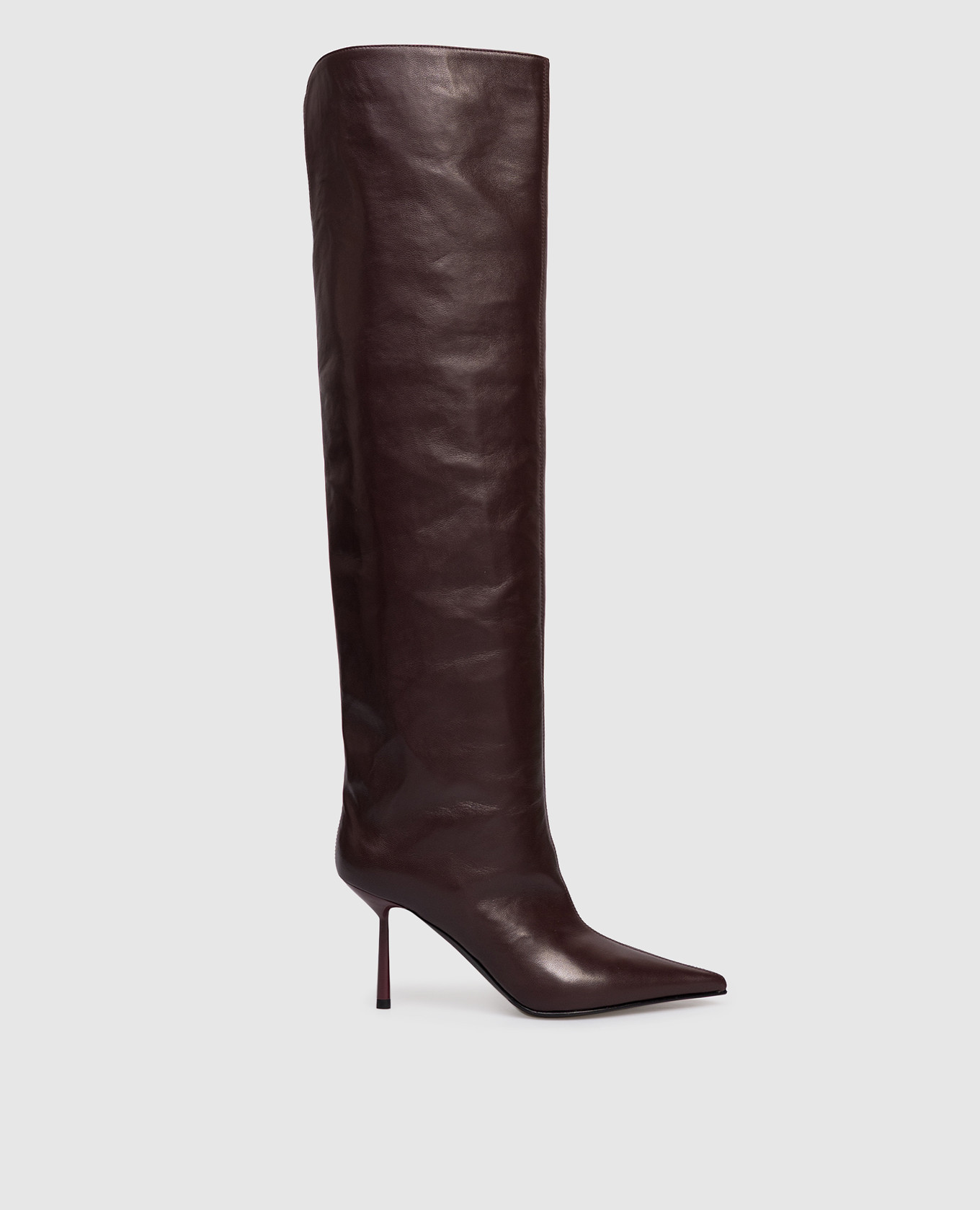 

Burgundy leather over the knee boots BELLA Le Silla, Brown