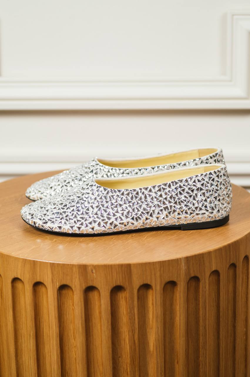 

White suede ballet flats with crystals PROENZA SCHOULER
