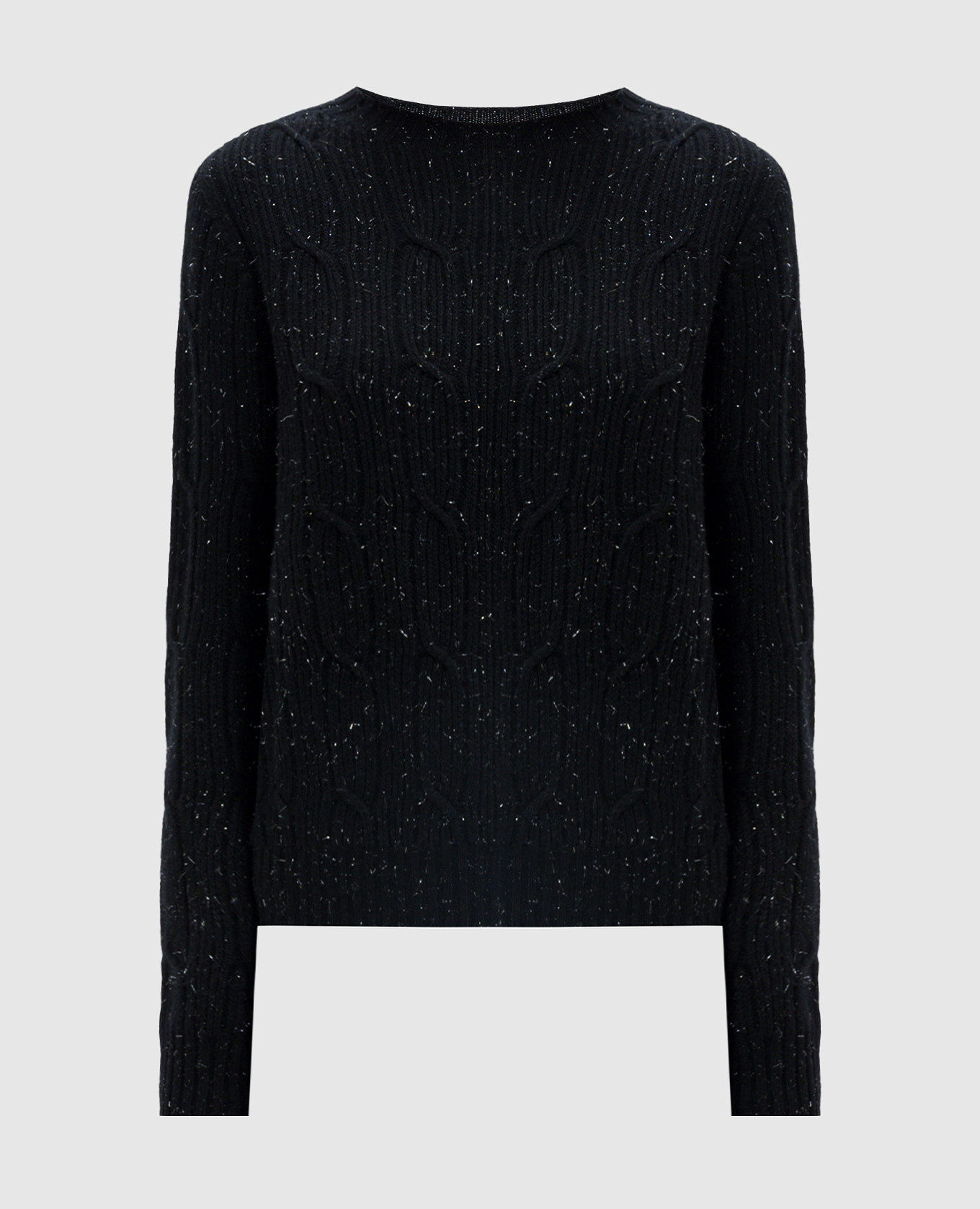 

Black wool, silk and cashmere jumper with lurex Peserico