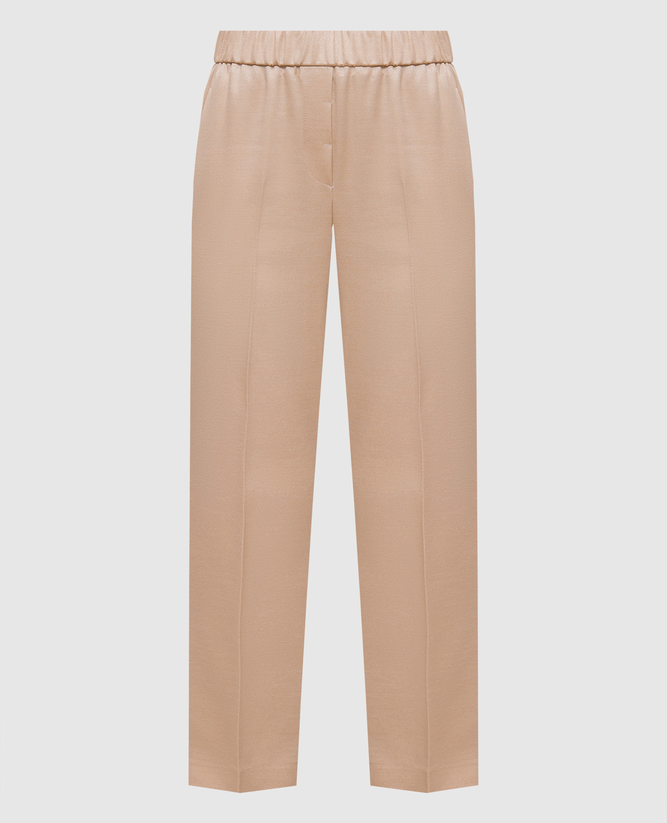 Beige pants with monil chain Peserico