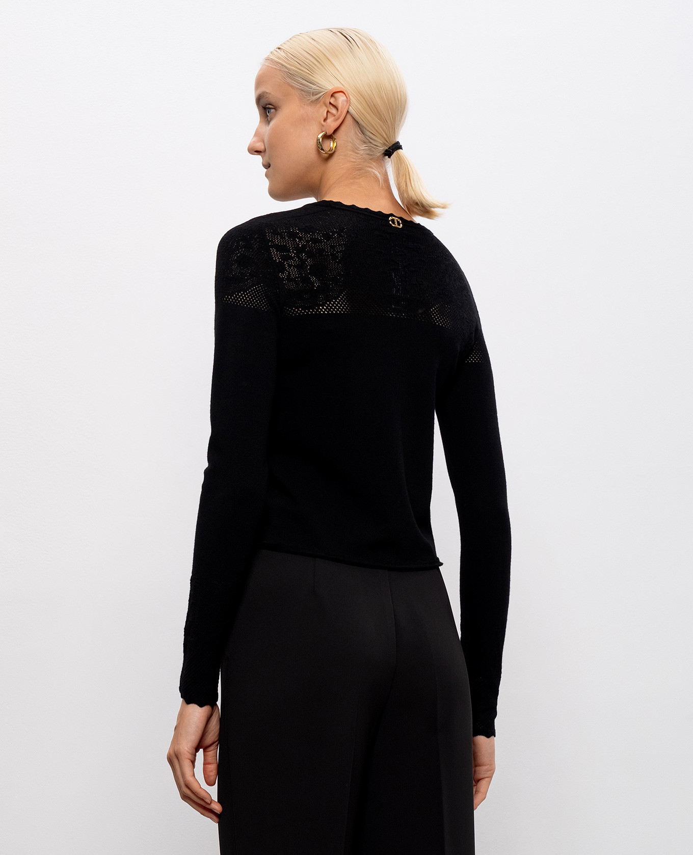 

Black jumper with logo Twinset