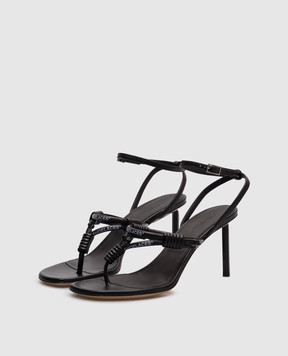 Off-White Allen black leather sandals OWIH05CS25LEA001