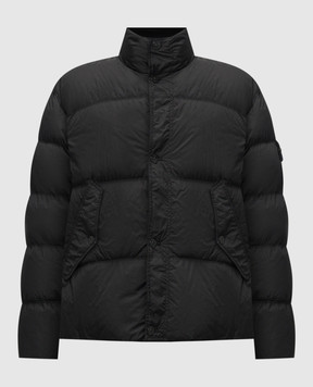 Stone Island Black puffer jacket with detachable logo patch 811540123