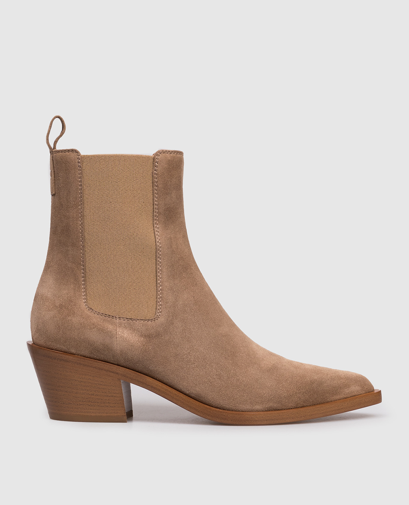 Beige suede Wylie boots Gianvito Rossi