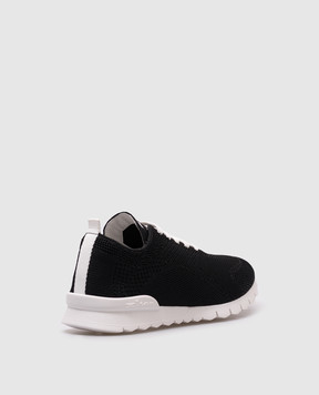 Kiton Black sneakers with logo embroidery USSFITSN00809