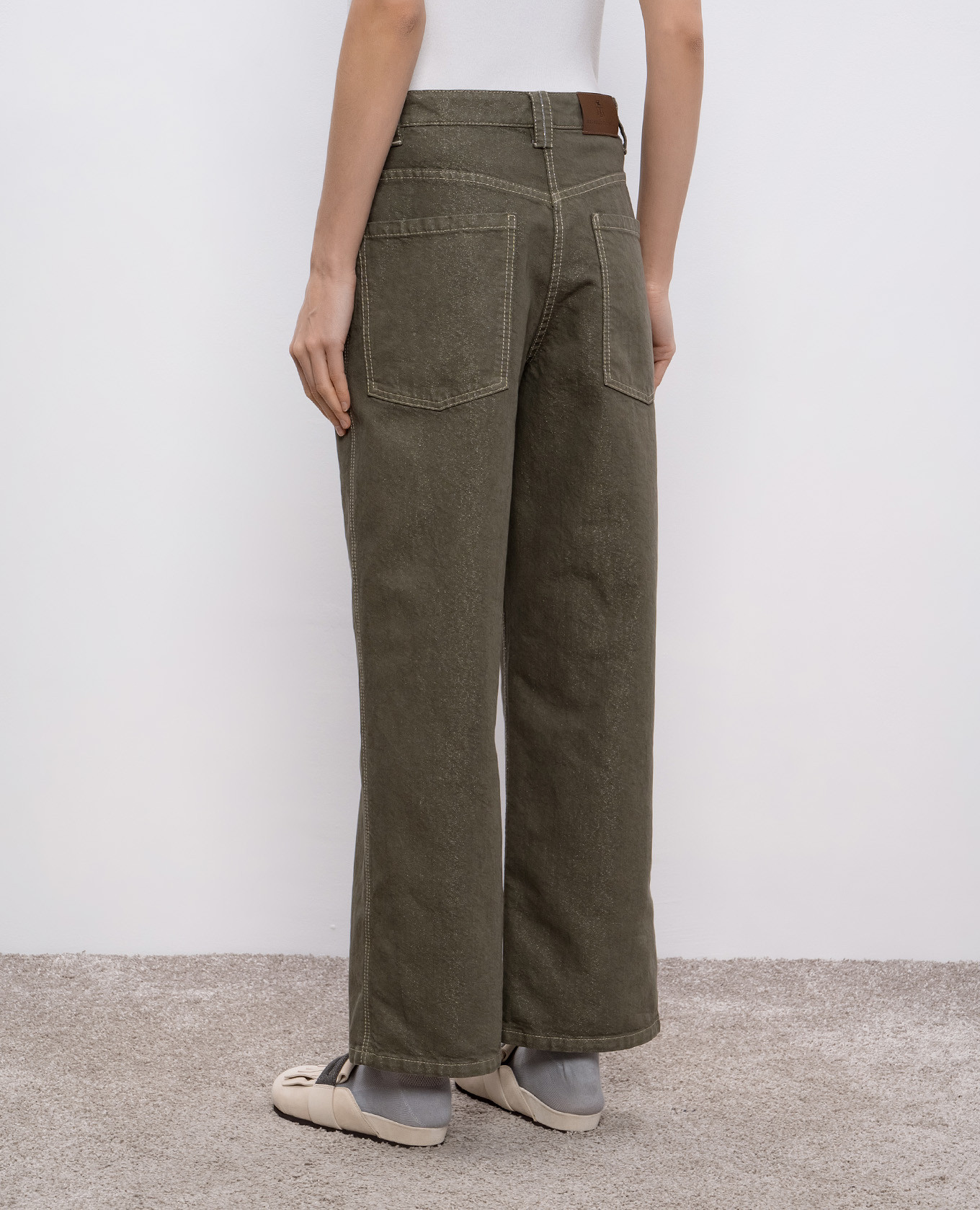 

Green jeans with lurex Brunello Cucinelli, Khaki