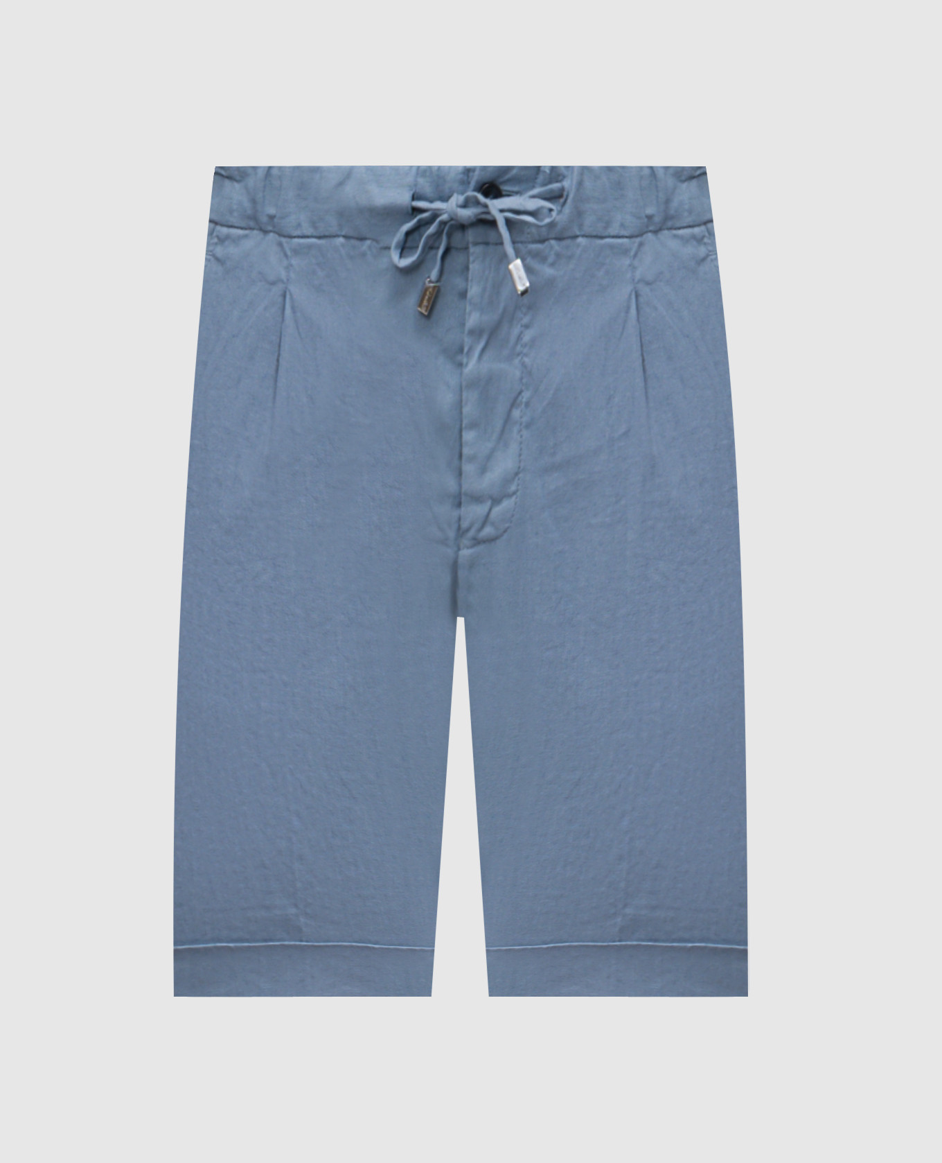 Blue linen shorts Enrico Mandelli