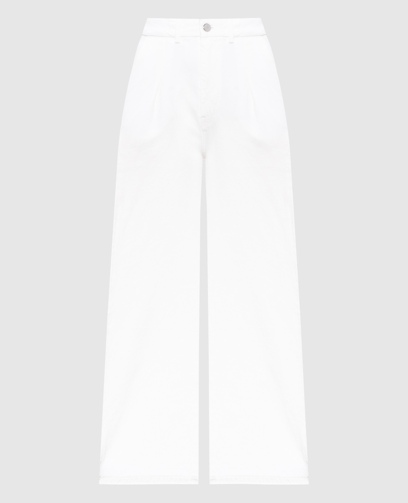 

White jeans with logo patch Lou Lou Studio