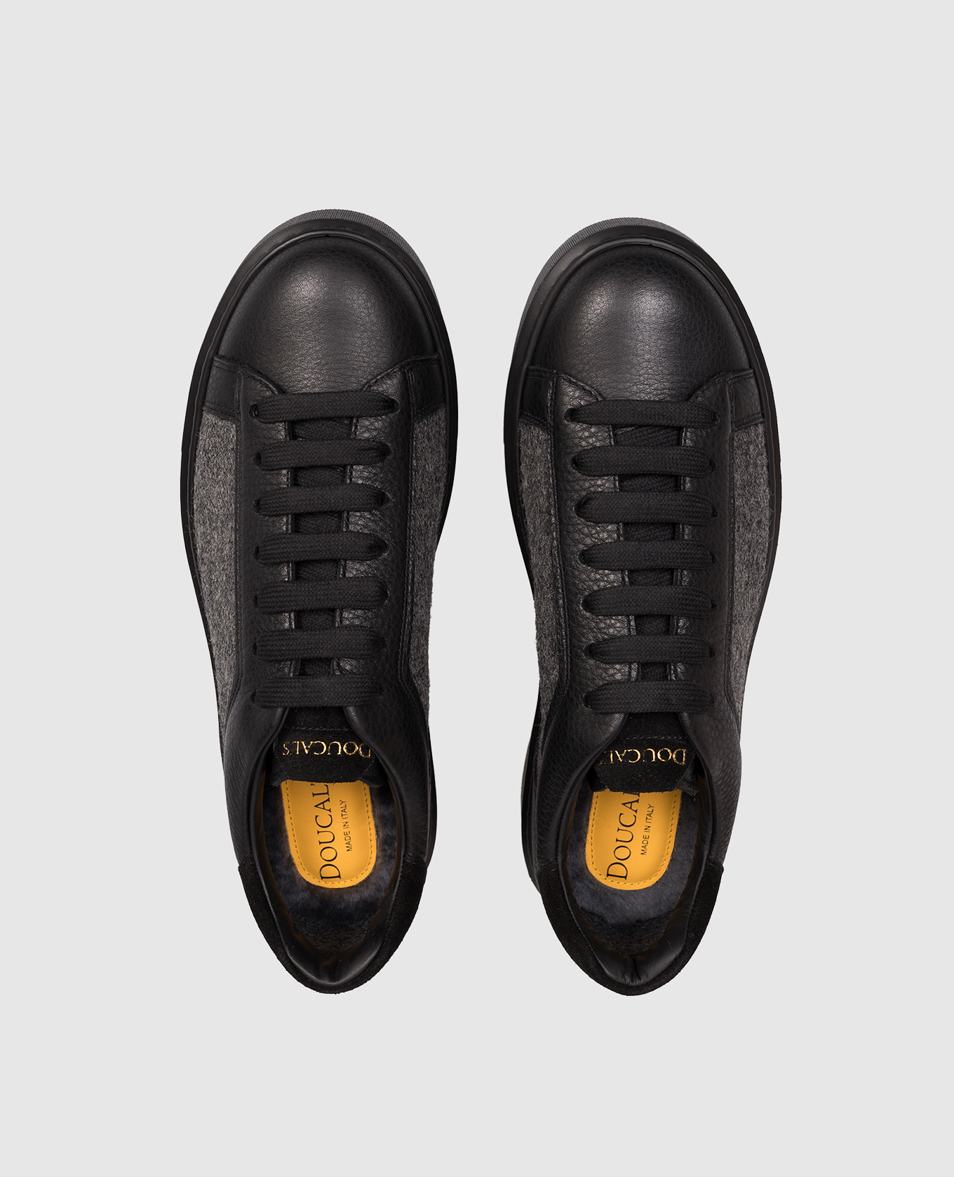 

Combined sneakers with wool Doucal's, Black