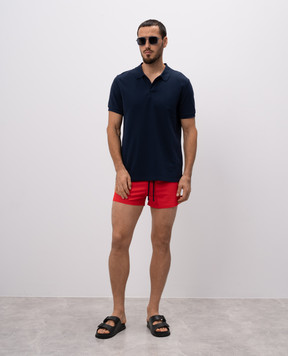 Vilebrequin Red swim shorts with logo patch MANH9E00
