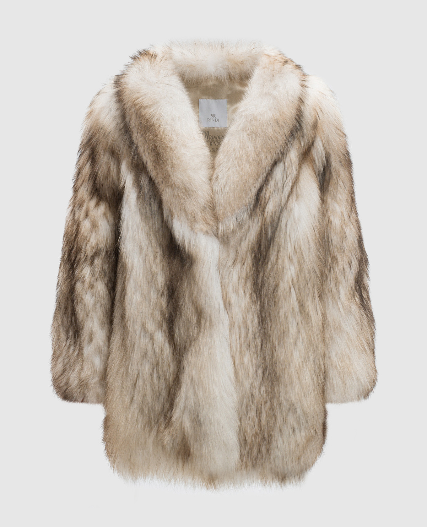 Rindi - Beige fur coat made of fox fur 059VO024 - shop with