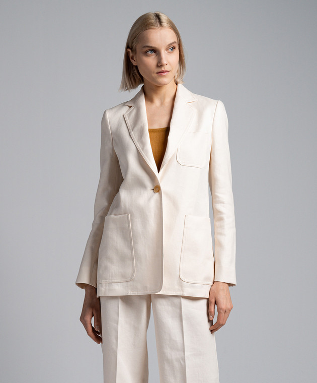 [MAX MARA] GIACCA BOEMIA Beige レディース ジャケット Max Mara - Giacca BOEMIA beige realizzata in lino BOEMIA