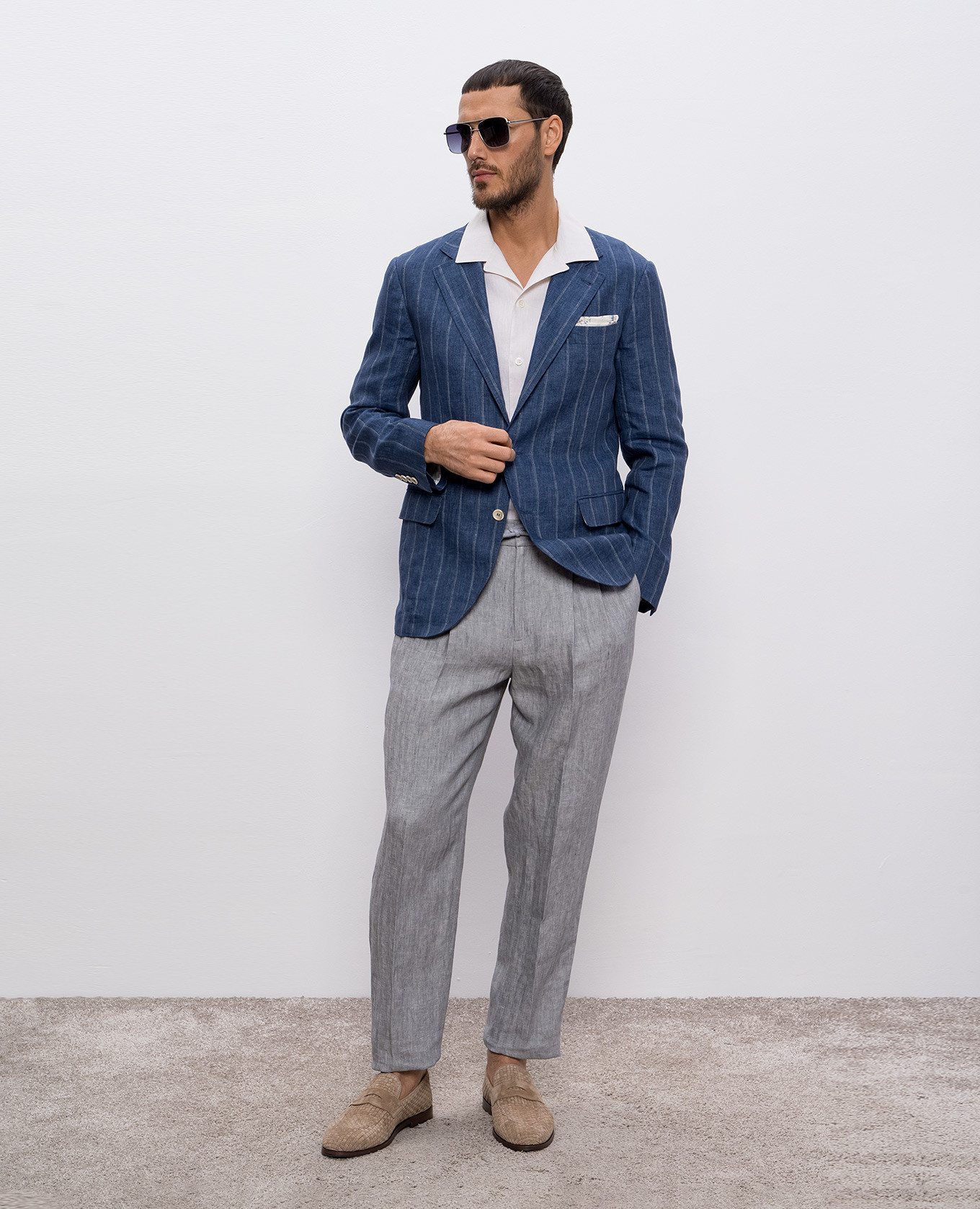 

Beige linen shirt Brunello Cucinelli