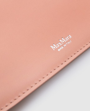 Max Mara Pink leather cardholder with logo CARDHOLDER