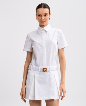 Casablanca White shirt dress with belt WPS25DR13801
