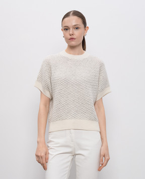 Peserico Beige alpaca wool sweater with lurex A99326F059288C