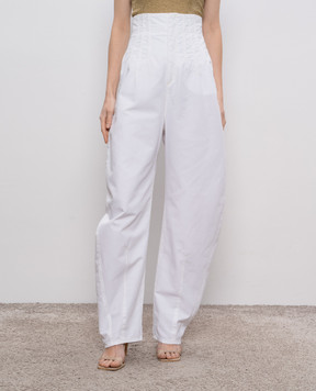 Max Mara Sportmax UMANO white high-rise pants UMANO