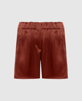 Brunello Cucinelli Brown silk shorts M0W19P1345y