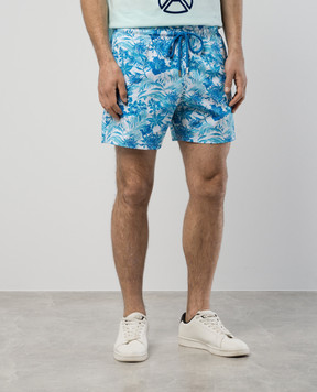 Vilebrequin White Moorise Printed Swim Shorts MSOAF103
