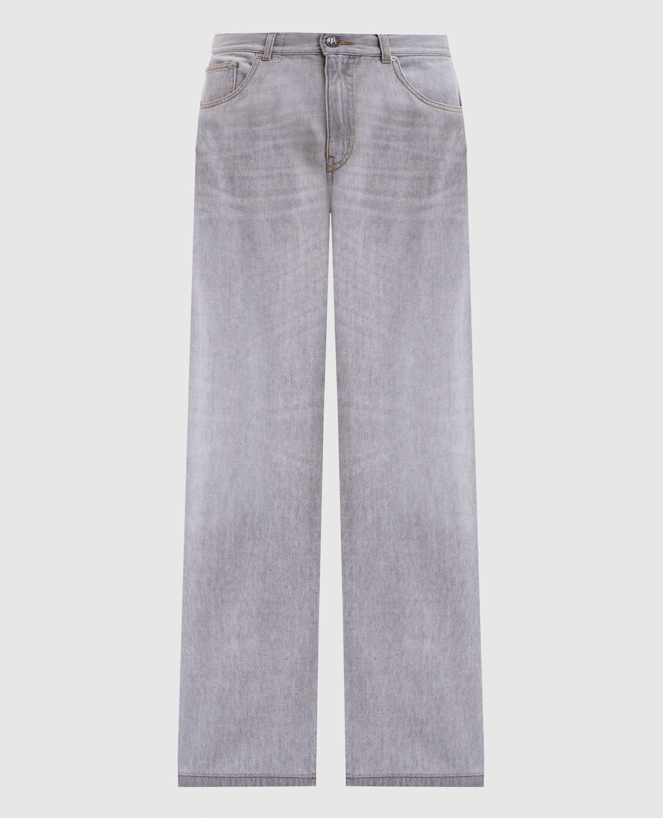 

Grey jeans with logo print Palm Angels