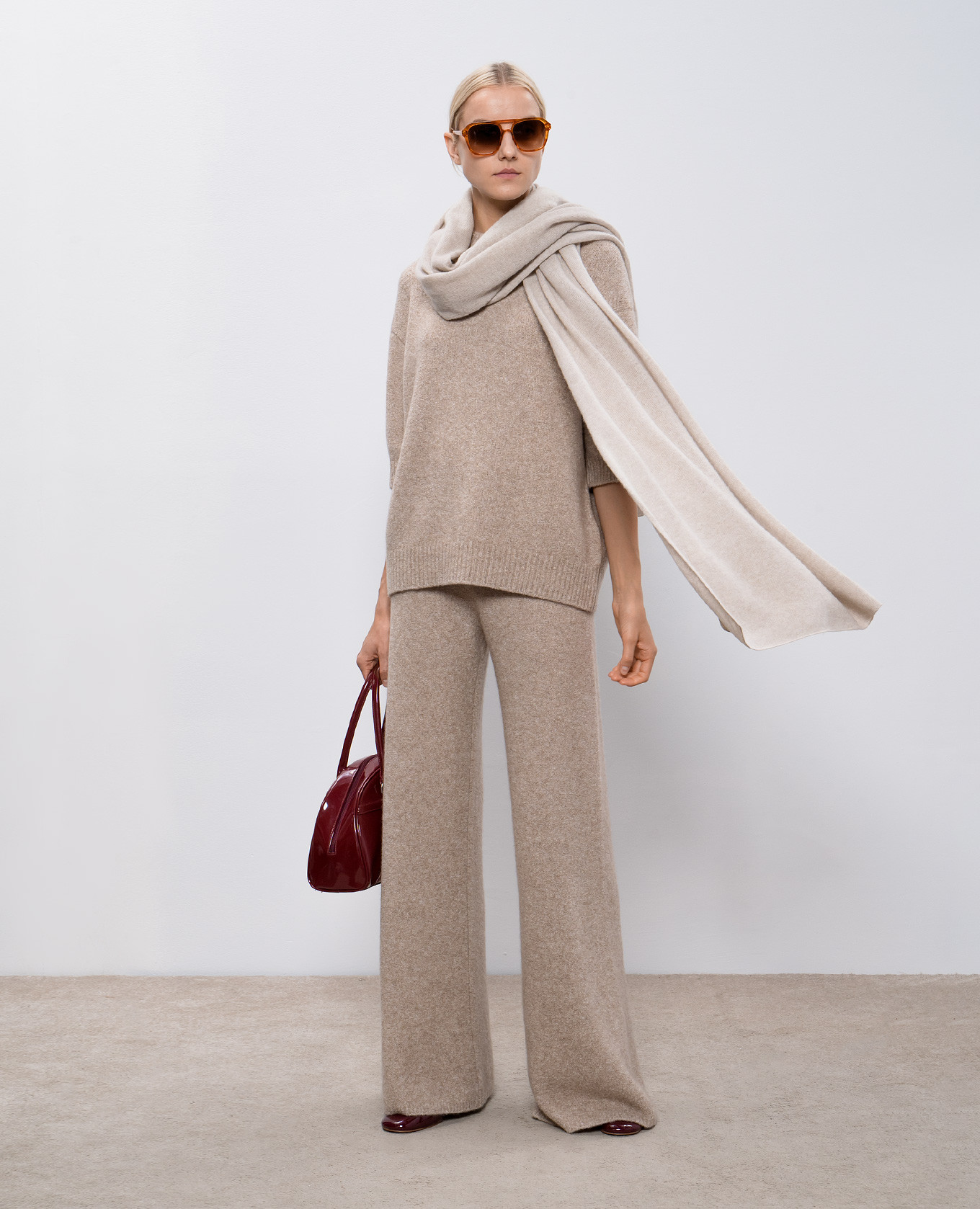 

Ninni beige melange sweater with cashmere LISA YANG