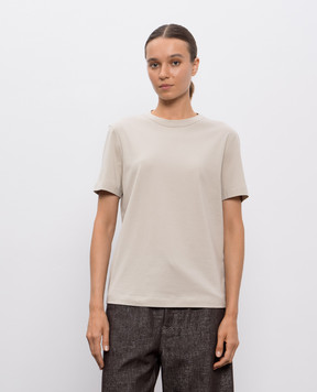 Brunello Cucinelli Beige straight-cut T-shirt M0T81BI100