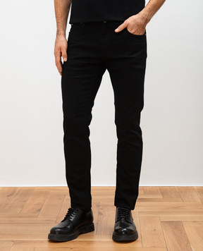 Dolce&Gabbana Black jeans with logo patch GYJCCDG8GW6