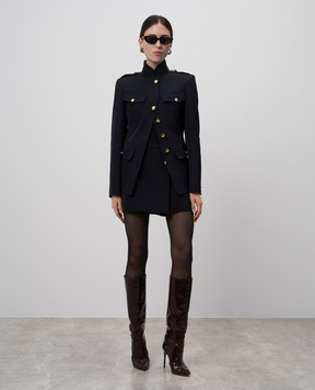 Alexander McQueen Blue wool pleated skirt 752499QJACF