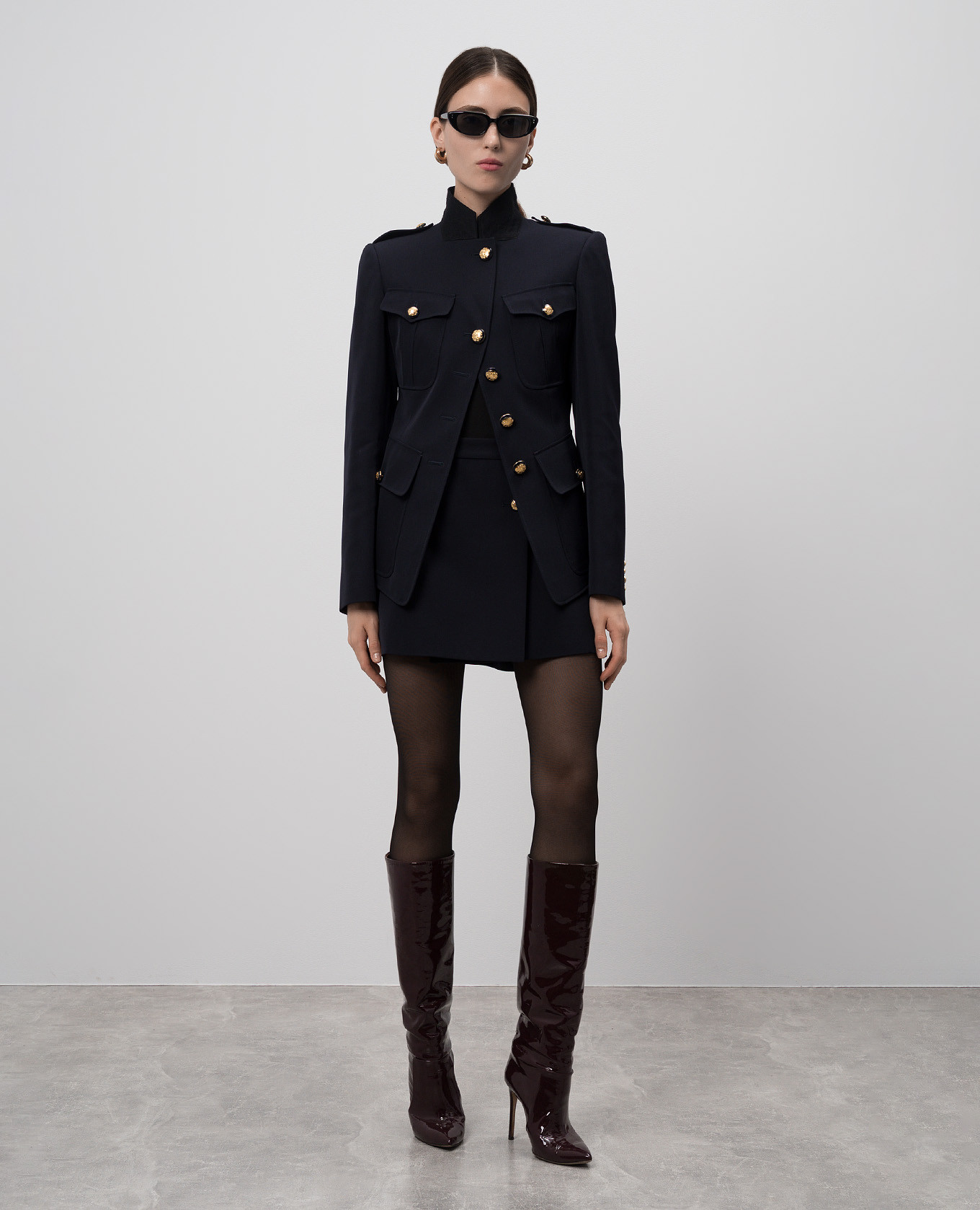 Blue wool pleated skirt Alexander McQueen 2