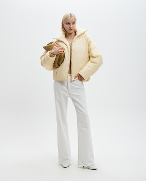 Philosophy di Lorenzo Serafini Yellow jacket with logo print A06155729