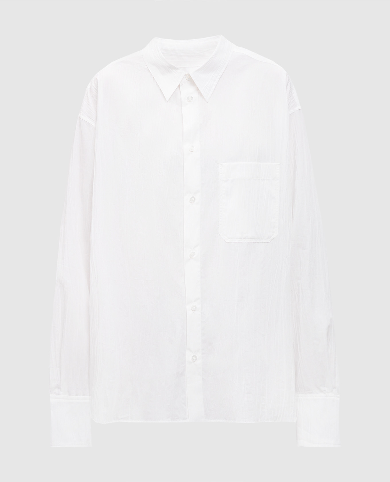 

White straight-cut shirt with a reaper effect Y`S Yamamoto