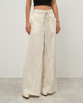 Helmut Lang Beige pants with zippers O04HW208