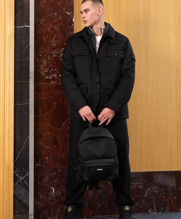 Stone Island - Black jacket with removable down lining 8115451F2