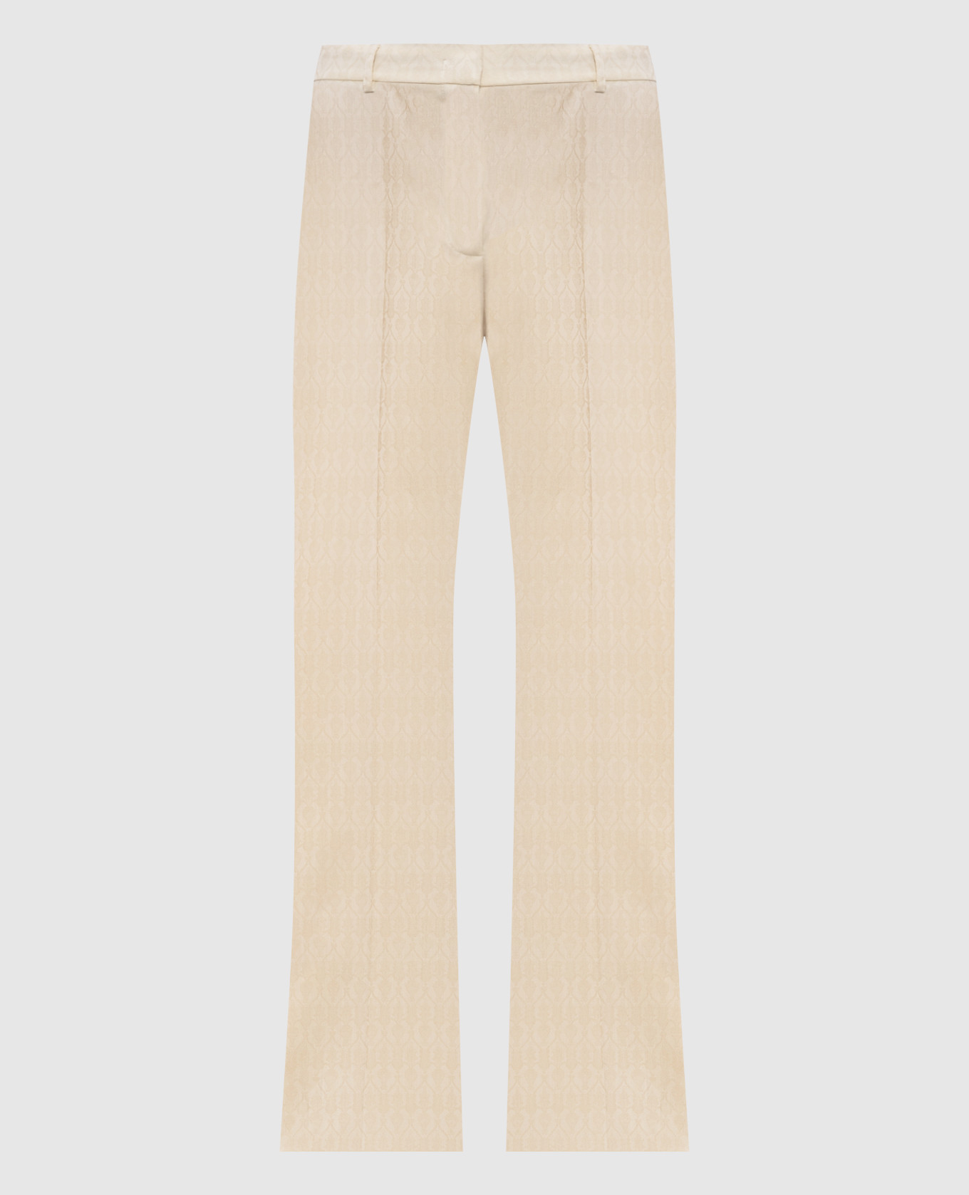 

Beige patterned wool flared pants Etro