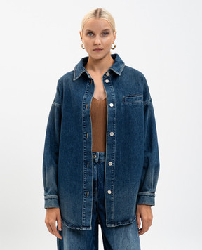 Twinset Blue denim shirt with slits 252AP2420
